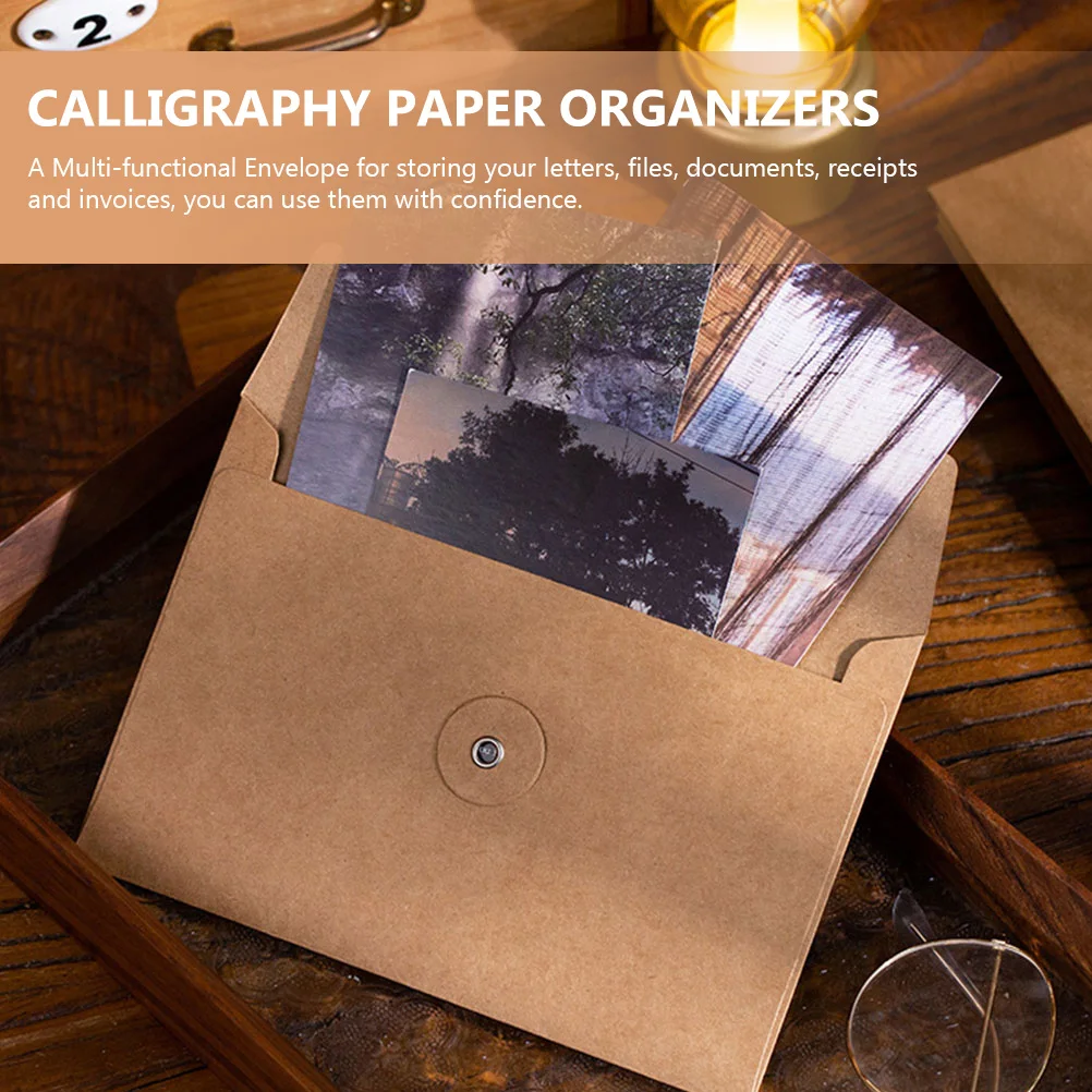 

30 шт., конверты из крафт-бумаги, винтажные многофункциональные держатели с заводной застежкой для букв, приглашений, документов, дня рождения, свадьбы