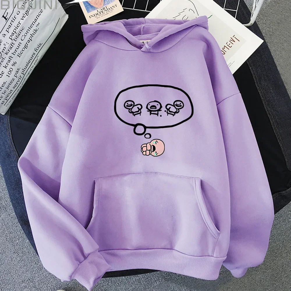 The Binding of Isaac Men\'s Hooded Sweatshirts Cartoon Clothes Fashion Long Sleeve Unisex Pullovers Aesthetic Hoodies Originality