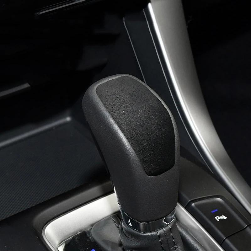 

Alcan tara Suede Wrap Car Gear Shift Knob Cover Gearbox Lever Shifter Shell Frame Trim For Hyundai IX25 2015-2019 IX35 2018-IN