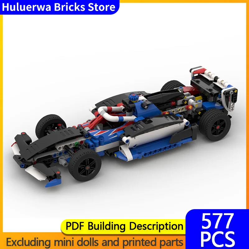 

Модель скоростного гоночного автомобиля MOC, строительные кирпичи, C-модель Formula Racer, модульная технология, детские праздничные подарки, сборка игрушек, костюм