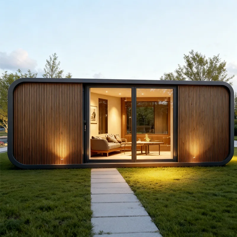 Custom Modern Steel 20ft 40ft Luxury Prefab House with Gym Toilet Bathroom Kitchen Mobile Office Hotel Room Sunroom