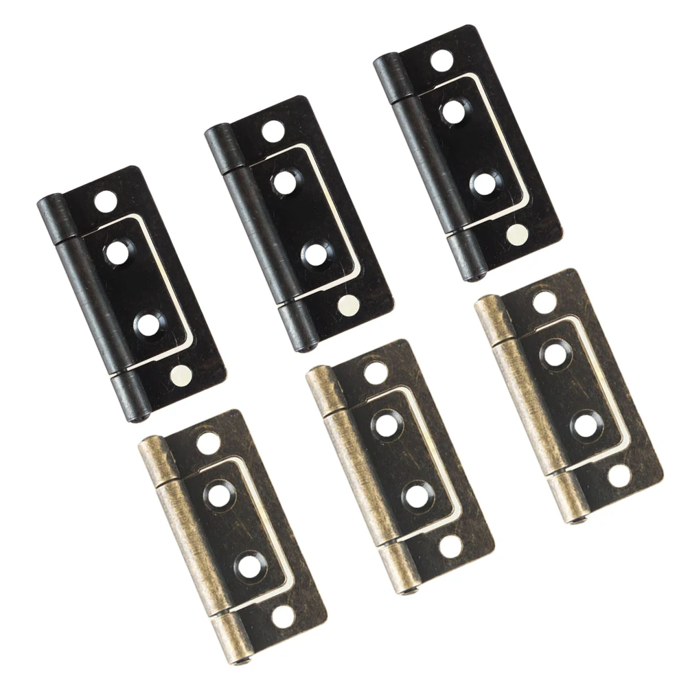 

6pcs Thickened Hinges Mute Sub-Door Hinge Flat AntiRust Door Looseleaf Stainless Steel Furniture Hardware