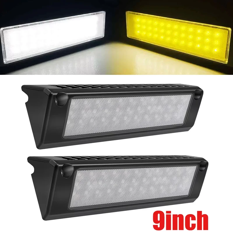2PCS RV Porch Lights 9-Inch 54W Car Interior Light RV Light Strip Lamp For Lighting Camper Baker Bus Boat Truck Roof Light