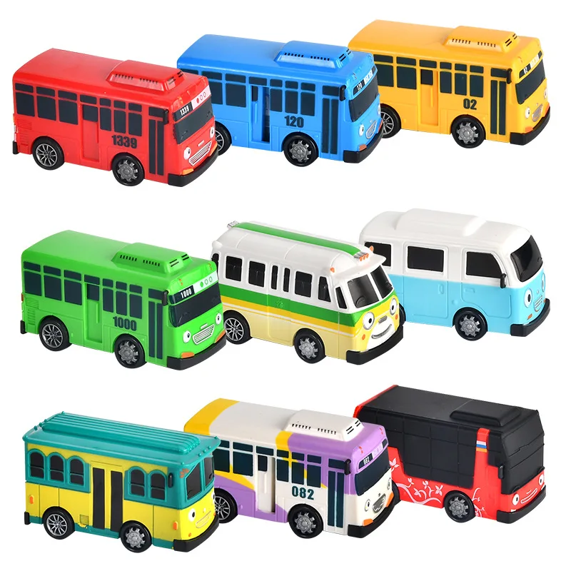 Mainan Anak-anak Bus Kartun Mainan Bus Model Anime Mobil Tarik Belakang Mini Mainan Puzzle Anak-anak