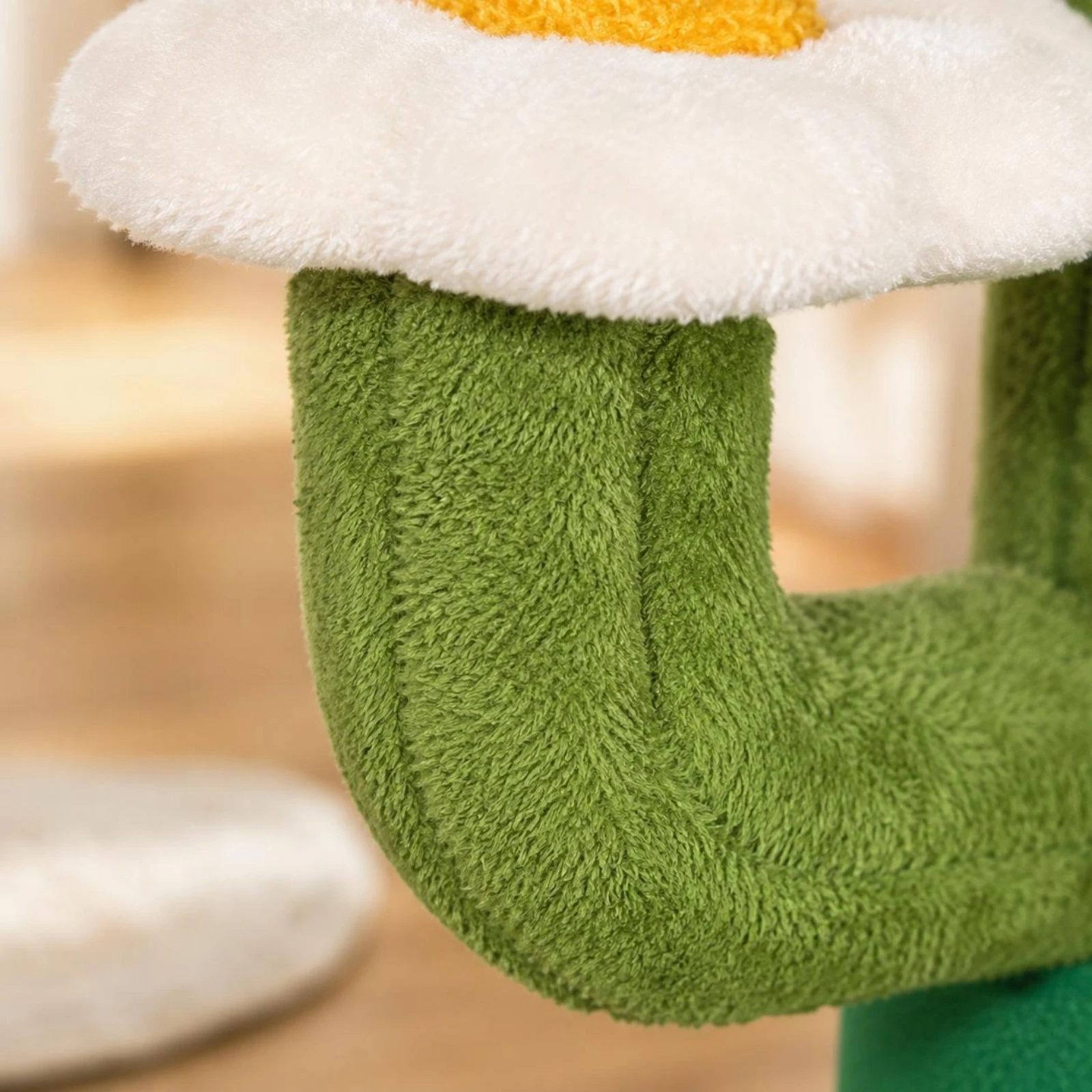 Cactus Kitten Tree Flower-Shaped Cushions Kitten Scratching Post Column Pet Furniture Textured Textile Padded for Indoor Cats