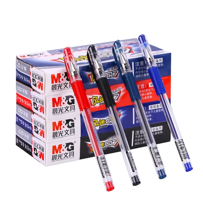 

12 шт. M & G Q7 классическая гелевая ручка Speed Wind 0,5 мм черная гелевая ручка европейского стандарта бизнес-ручка для подписи