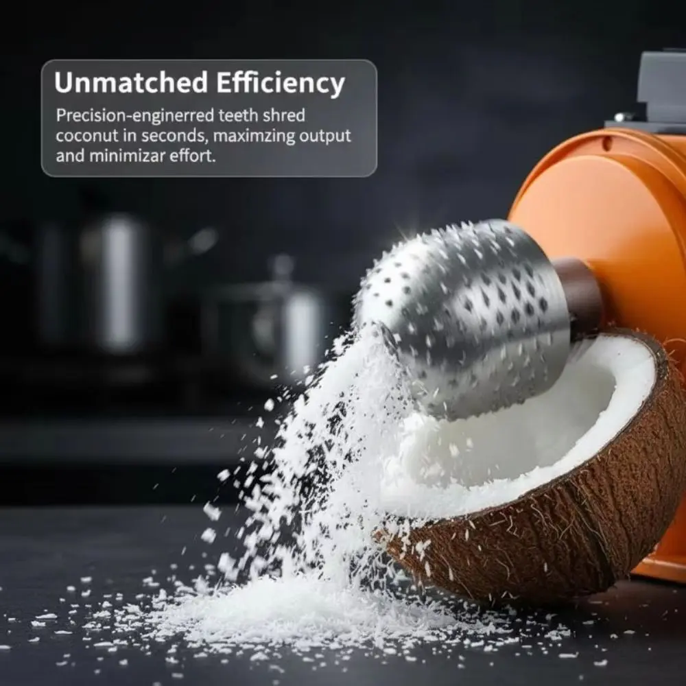 Stainless Steel Electric Coconut Grating Machine Sharp Fast Coconut Grater Machine Head Heavy Duty Thickened