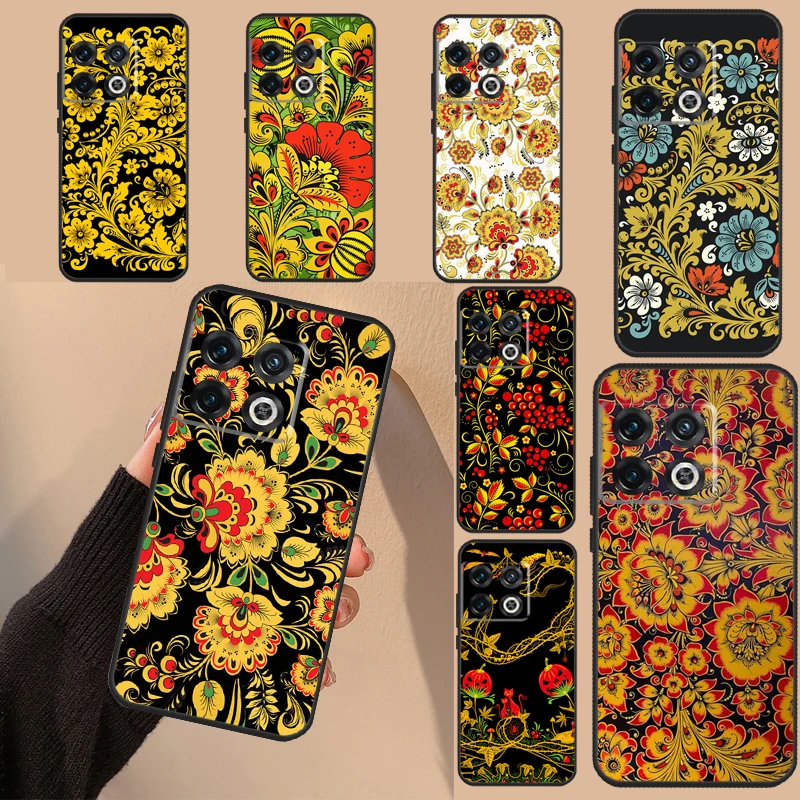 Чехол с российским цветочным рисунком для OnePlus Nord 3 2T N10 N20 N30 CE 3 2 Lite OnePlus 11 10 9 Pro 8T 9R 10R 10T