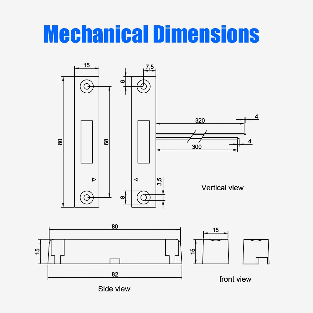 50 STKS BL-MC-ZN06 Magnetische Schakelaar Signaal Hoeveelheid Deur Status Sensor Schakelaar Metaal Materiaal Kast Magnetische Deur Sensor