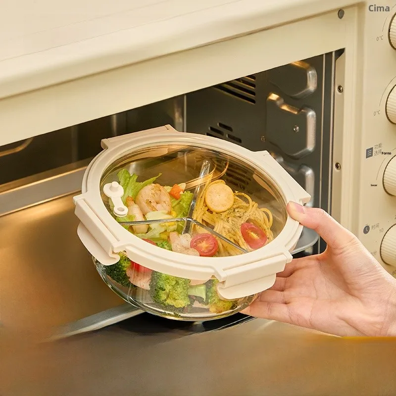 high-end-glass-soup-bowl-with-lid-round-three-compartment-rice-box-microwave-safe-heat-resistant-borosilicate-glass-for-cooking