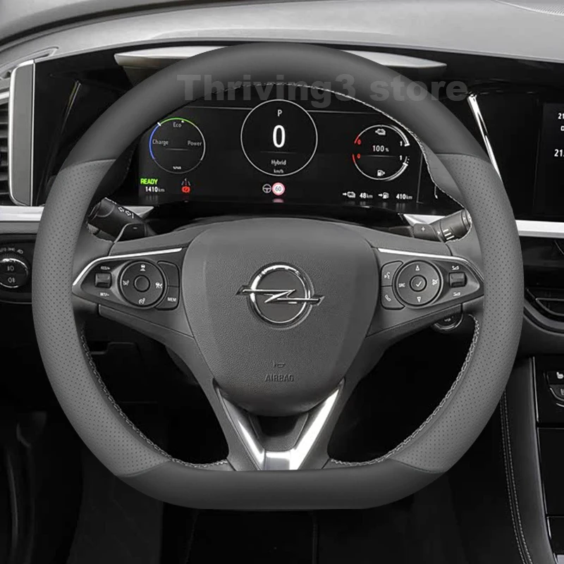 

Leather Car Steering Wheel Cover For Opel Grandland GS Hybrid4 GSe Grandland X PHEV 2019-2025 Auto Steering Wheel Accessories