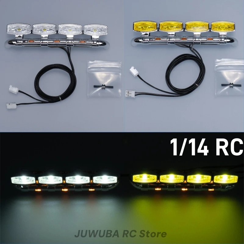 RC 1:14 Truck Model Front Grill Bumper Spotlight For Tamiya 1/14 RC Tractor Truck SCANIA 770S 56368 Parts Accessories