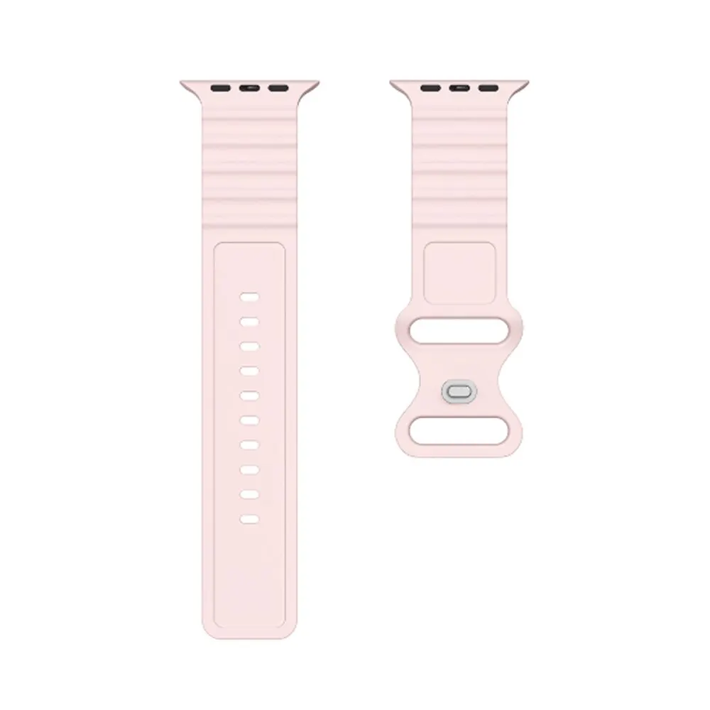 Ocean Silikonarmband für Apple Watch Ultra 3 2 1 49mm Atmungsaktives Armband Serie 9 8 7 6 5 4 SE 45mm 44mm 42mm Armbänder – Detail 5