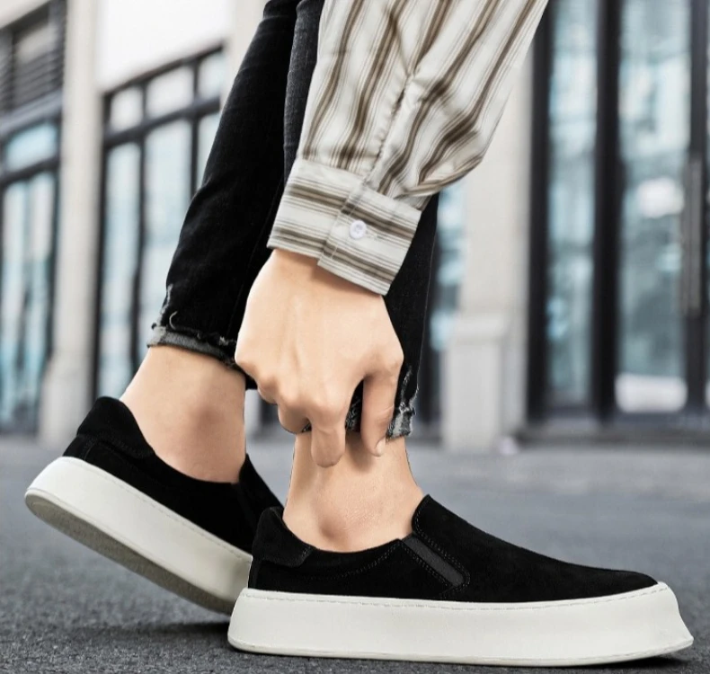 Neue Vielseitige Herren-Freizeitschuhe Leichte Herren-Wanderschuhe Slip-On Lazy Shoes – Detail 2