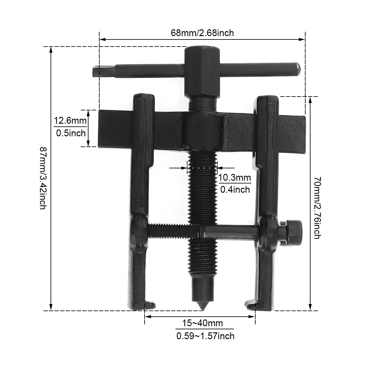 2/3/4/6/8 Inch Two-claw Bearing Puller Pull Strengthen Inner-outer Bearing Extractor Puller Car Disassembly Auto Tool