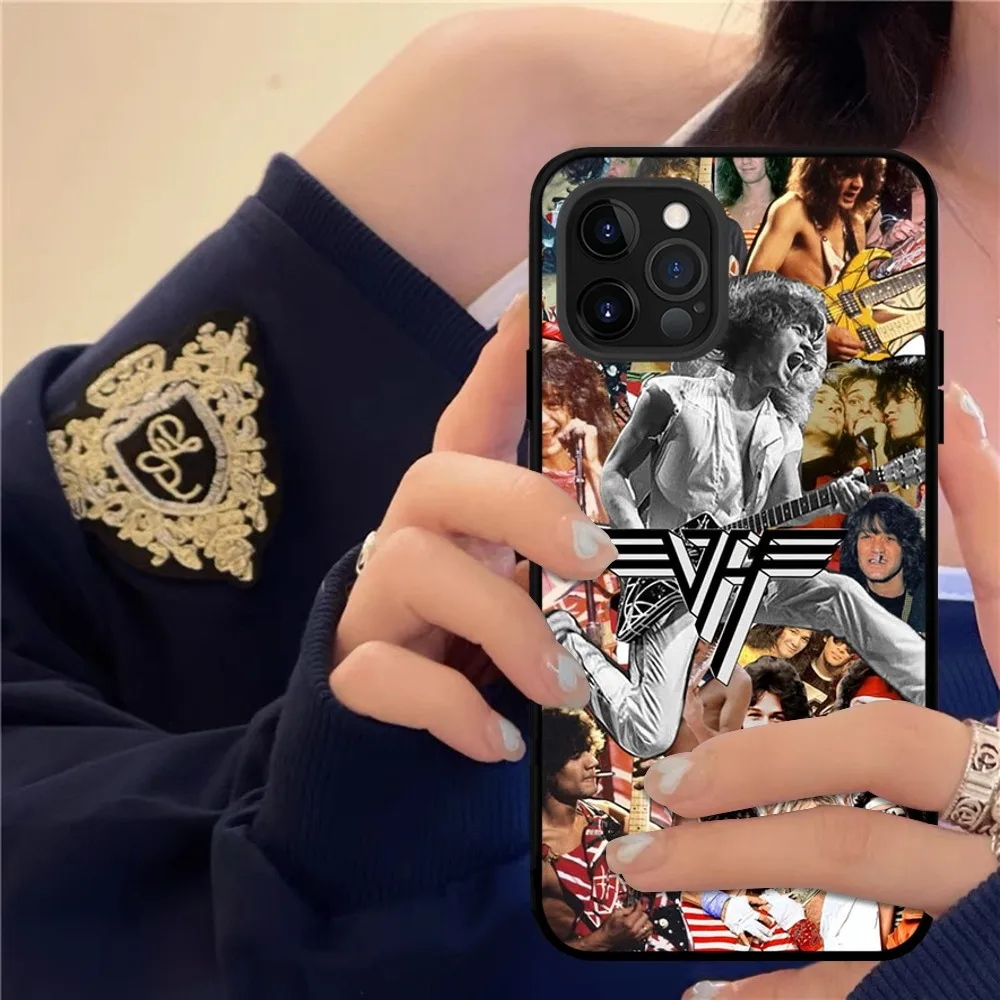 E-Eddie V-Van-Halen Music Guitar Phone Case For IPhone 16 15 14 11 12 13 Mini Pro XS Max Cover 6 7 8 Plus X Funda Shell