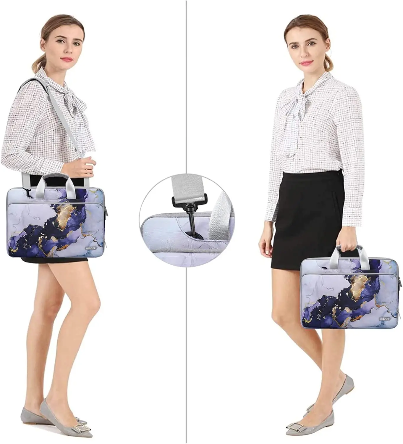 MOSISO Laptop Shoulder Bag for MacBook Air/Pro 13-13.3 inch Notebook MacBook Pro 14 inch Polyester Sleeve