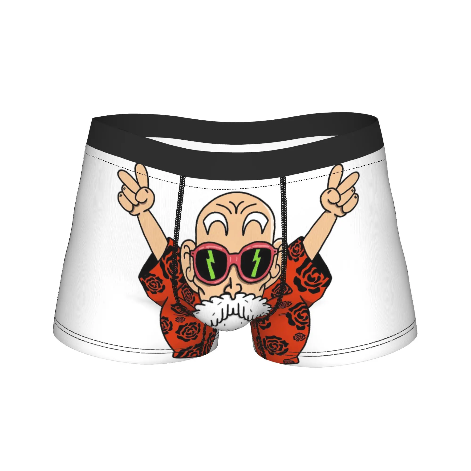 Anime Dragon Ball Master Roshi Trunk  Pouch Underwear High Quality Customs Shorts Briefs Comfortable Man Underpants Plus Size