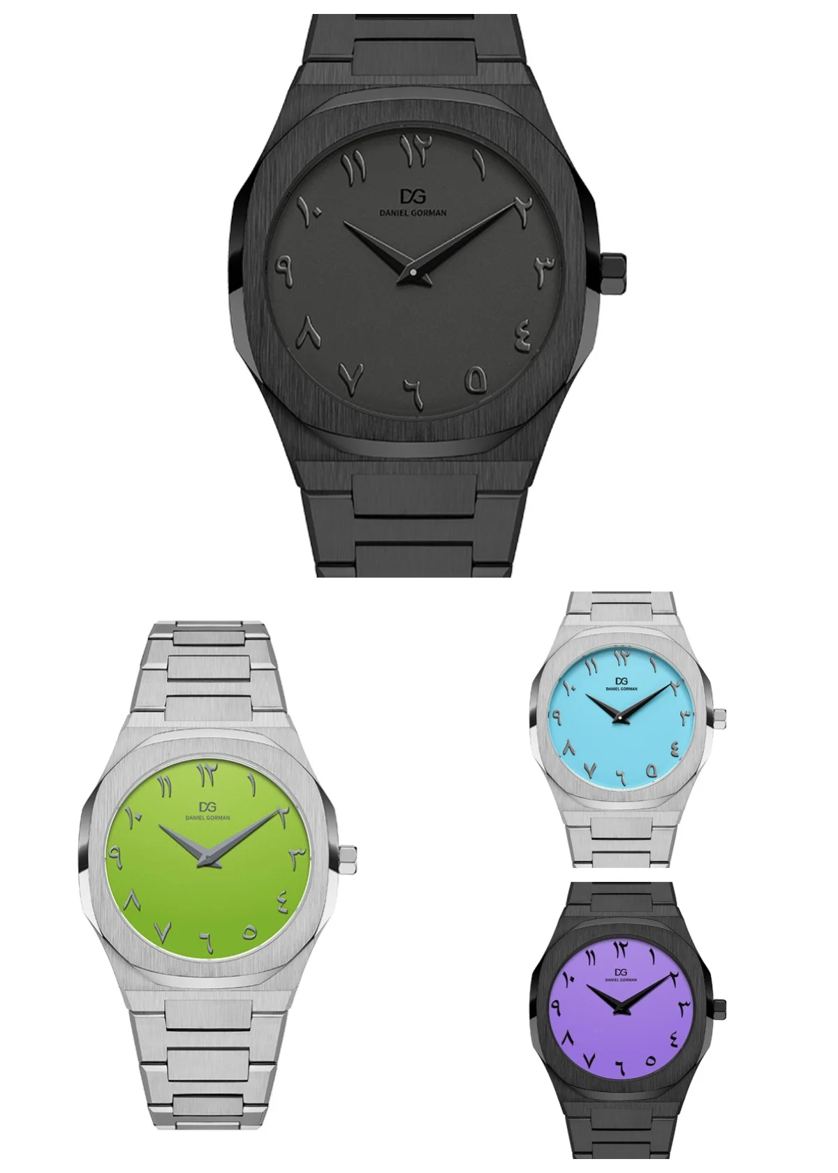 

Arabic Dial Casual Ultra Thin Black Fashion Wrist Stainless Steel Luxury Mens Quartz Watch