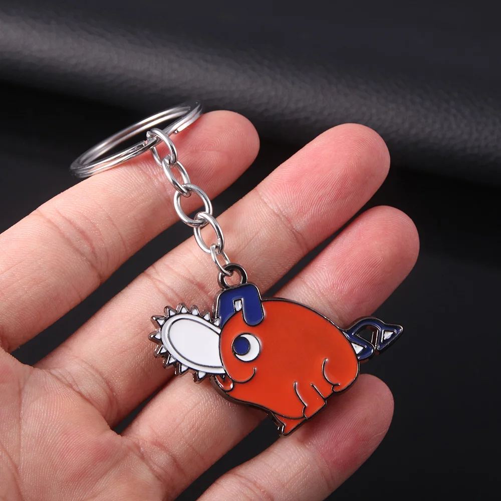 أنيمي CS رجل سلاسل المفاتيح شارة دينجي السلطة ماكيما الشكل قلادة حديدية النساء الرجال كيرينغ تأثيري مجوهرات هدية #2