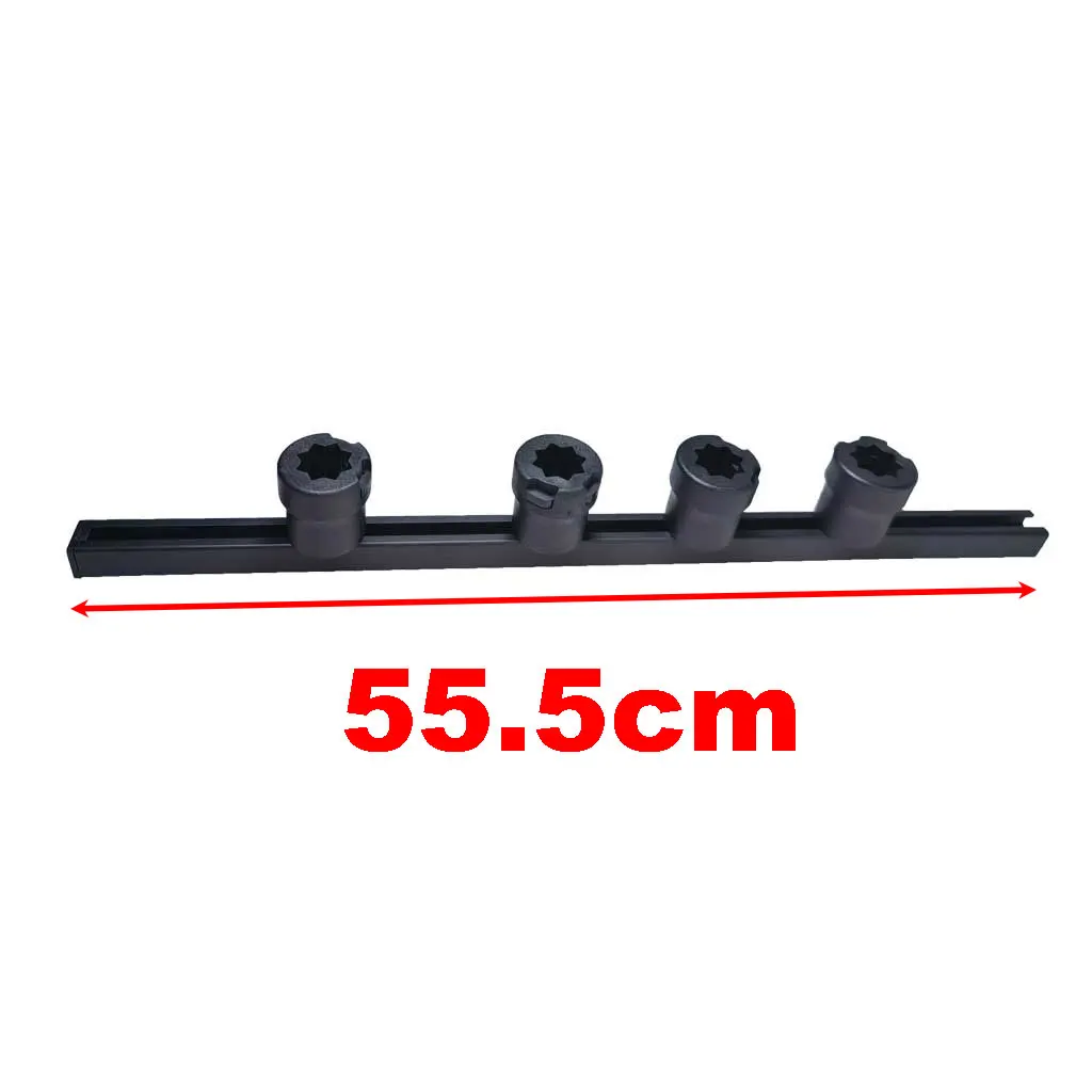 Aluminum Kayak Slide Track Rails Bracket Fishing Rod Holder Rack Tackle Kit Fish Finders GPS Mounting Platform