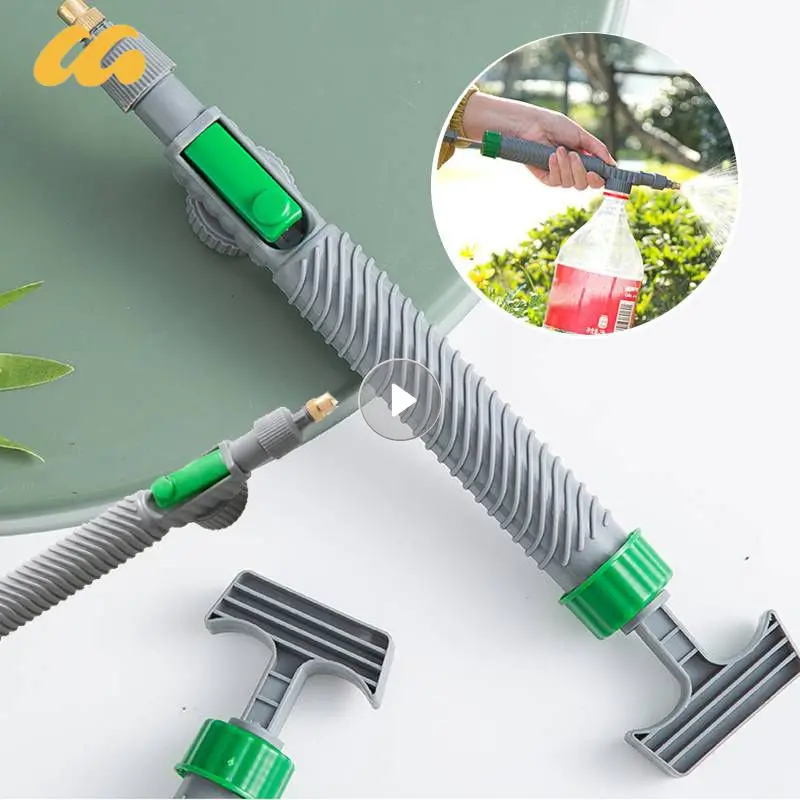 Garden Watering Sprayer Beverage Bottle Watering Can High Pressure Small Manual Pressure Adjustable Spray Head Agriculture Tools