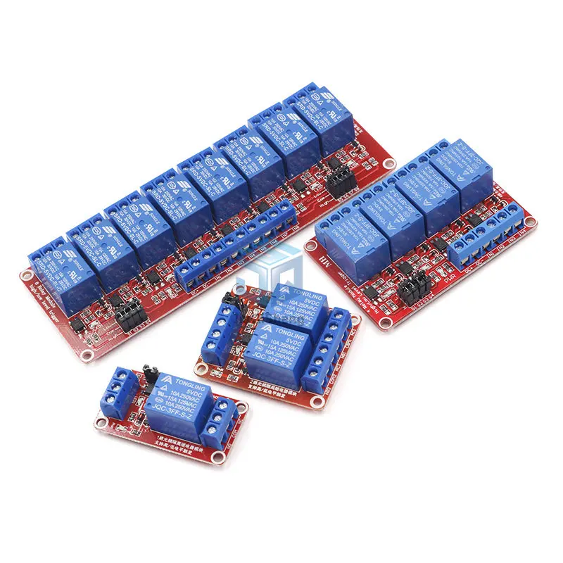 1 2 4 8 Channel 5V 12V Relay Module Board Shield with Optocoupler Support High and Low Level Trigger for Arduino