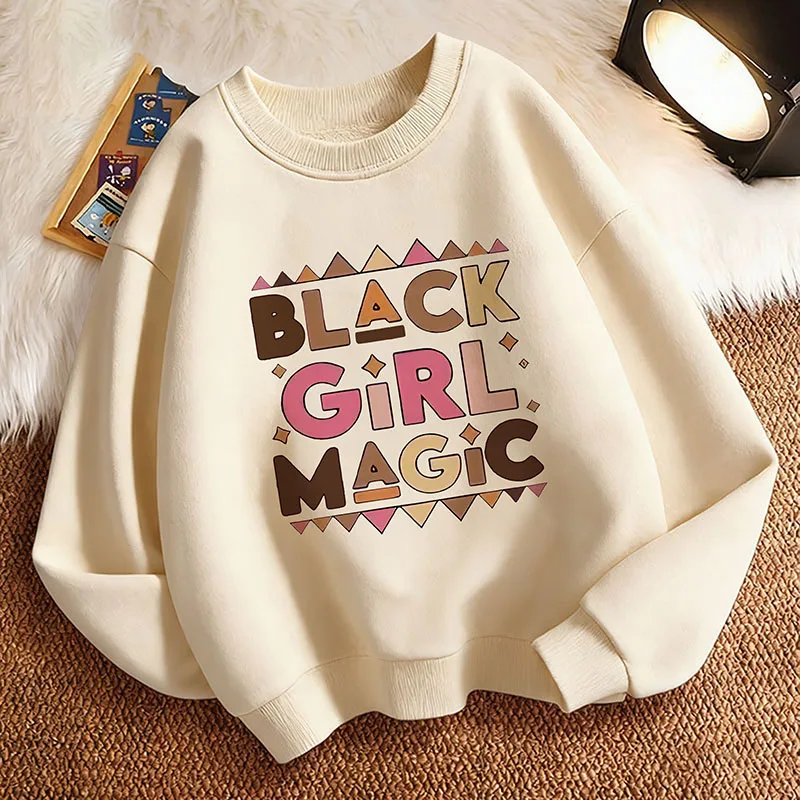 Modischer Kinder-Sweatshirt Pullover Frühling Y2k Rundhals Grafik-Print Hoodie Mädchen Kinder Kapuzenpullover