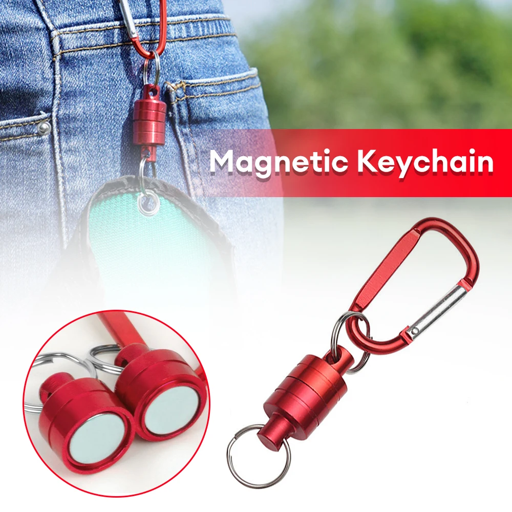 Magnetic Climbing Carabiner Aluminum Alloy Carabiner Keychain Outdoor Camping Climbing Snap Clip Lock Buckle Hook Fishing Tool