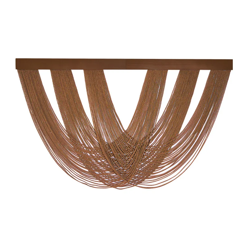 Solid Color Wall Hanging Tapestry, Nordic Wooden Beads Fringe Decor for Hallway Corridor, Minimalist Home Art