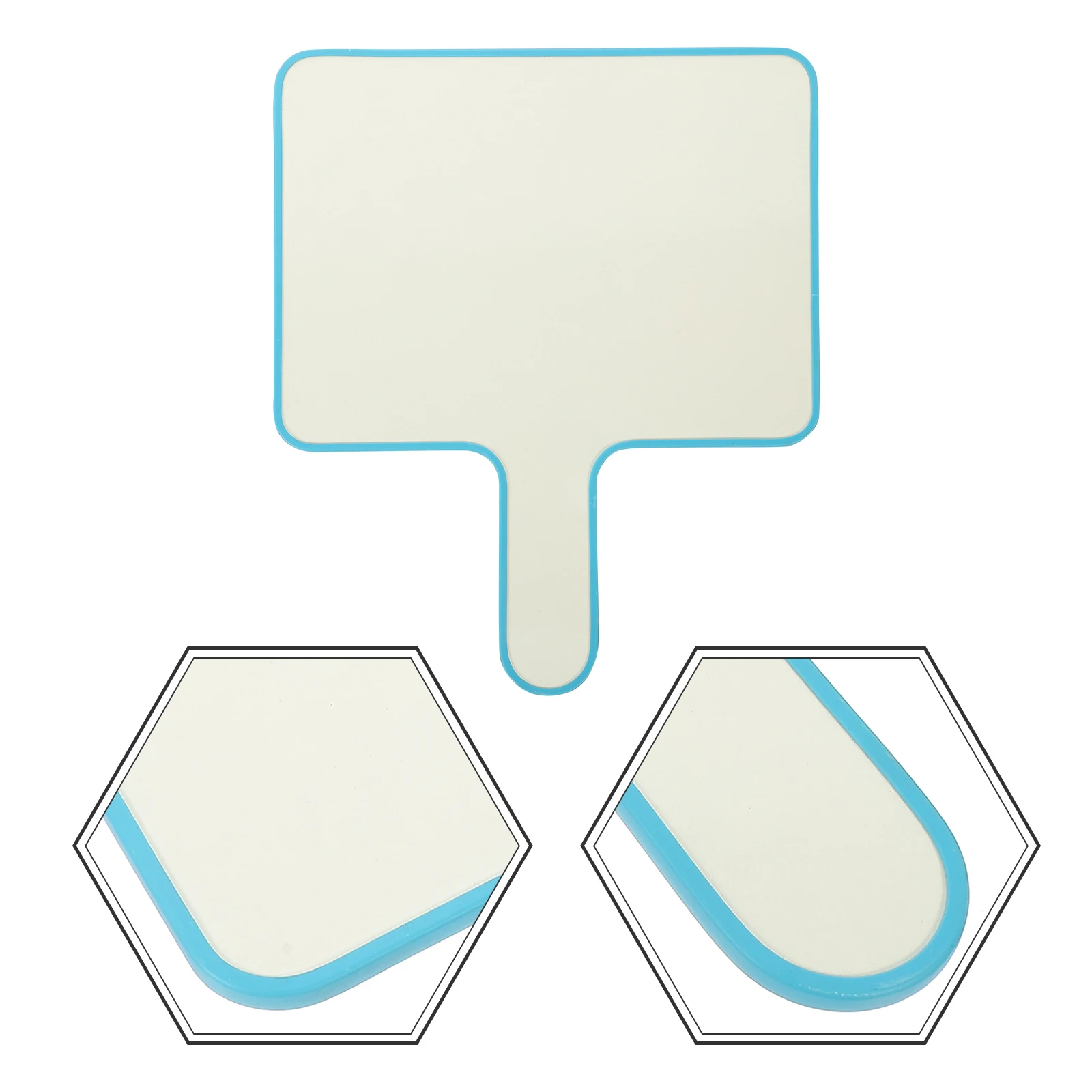 1pc Double-Sided Answer Board Quick Response Whiteboard For Classroom Teaching Tool Blank Answer Paddle Rounded Corners