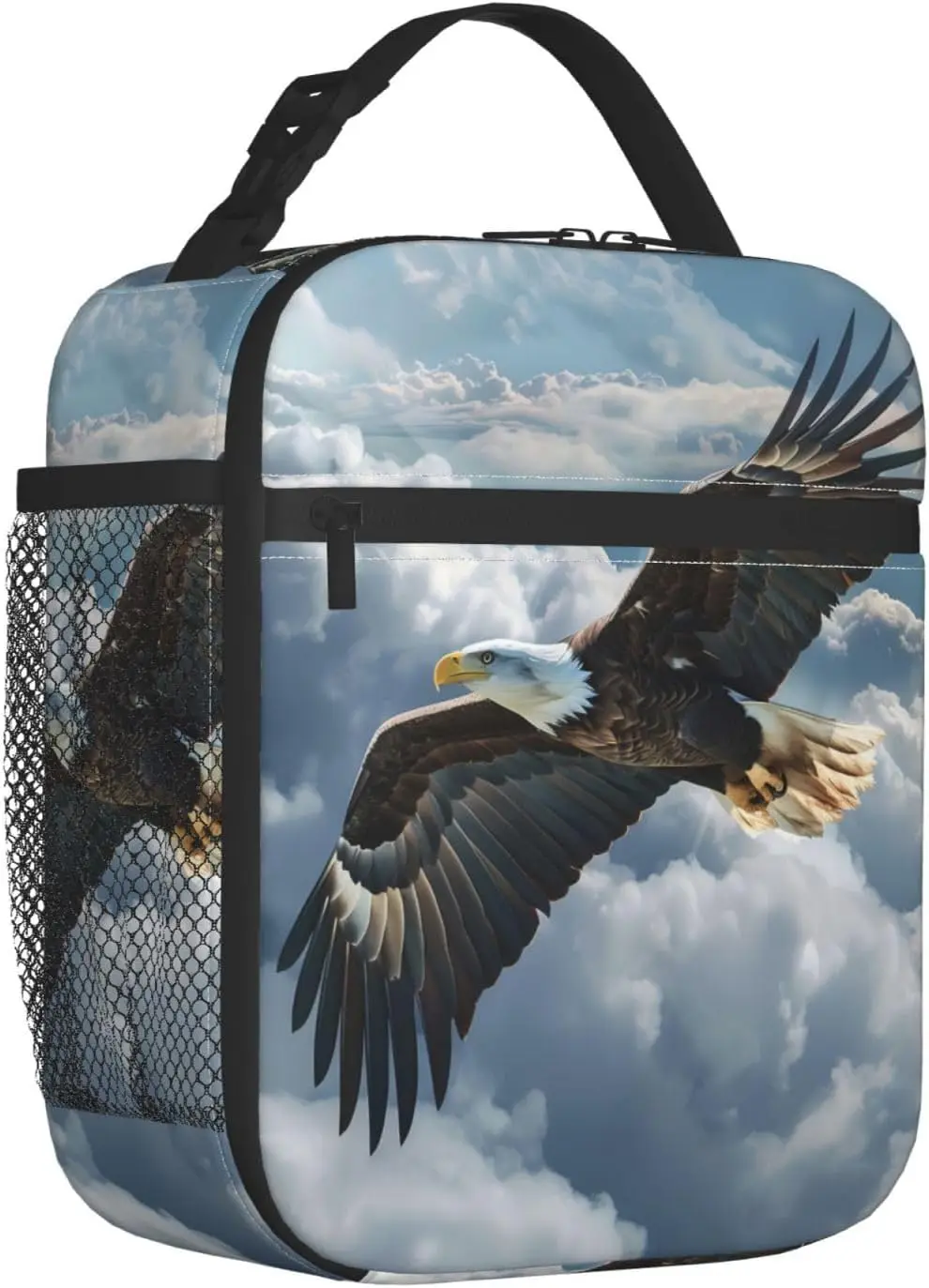 Fiambrera de poliéster con forma de águila para niños y adolescentes, bolsa de almuerzo térmica reutilizable para adultos y mujeres, bolsas térmicas con aislamiento fresco