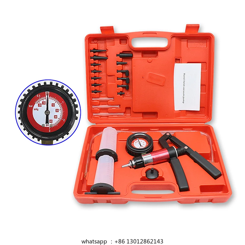 

Ручной вакуумный насос Набор для прокачки тормозов Тестер для прокачки жидкости сцепления Набор инструментов для замены масла Набор инструментов для прокачки жидкости рулевого управления