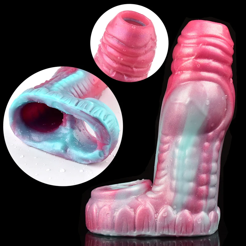 2023 New Fantasy Dildo Realista Manga Pênis Big Dog Knot Wearable Dick Ampliação Butt Plug Para Casal Silicone Brinquedos Sexuais Anais