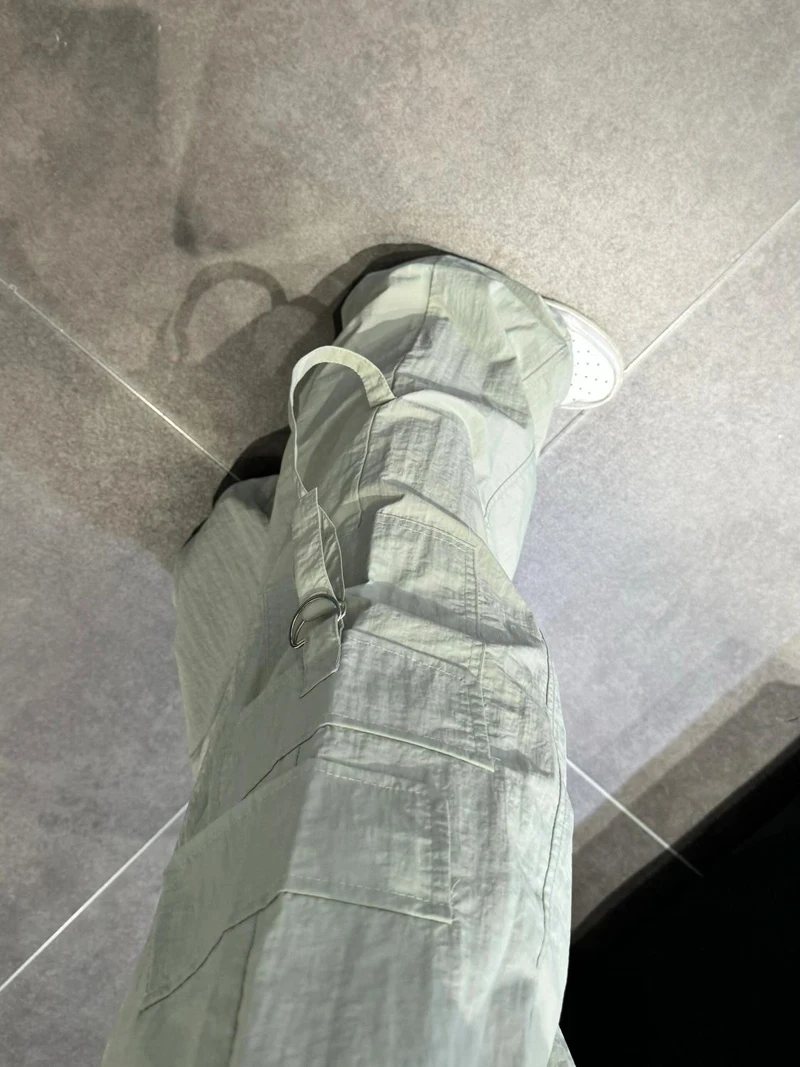 

Брюки-карго женские в стиле панк, четырехсезонные хлопковые клубные брюки с высокой талией и манжетами, шикарная праздничная одежда с блестками, блестящие полированные складки, винтажные