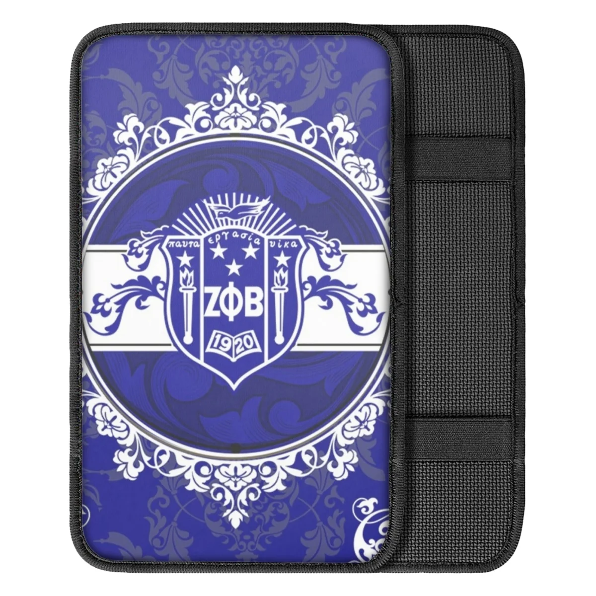 Zeta Phi Beta Print College Sorority Universal All Car Armrest Case for Women Female Car Interior Accessories Premium Box Covers