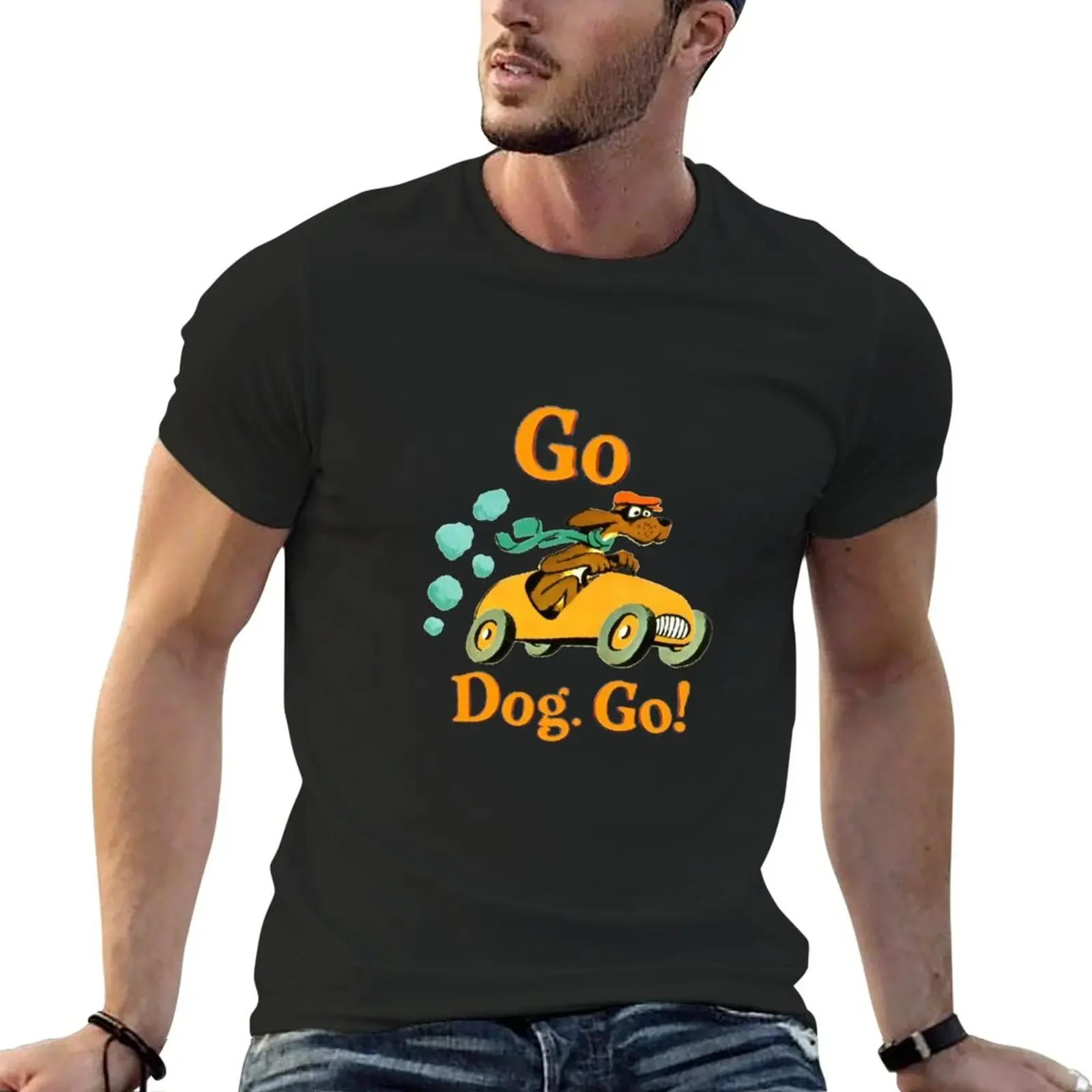 

New Go, Dog. Go! T-Shirt Short sleeve tee plus size t shirts man clothes men clothing