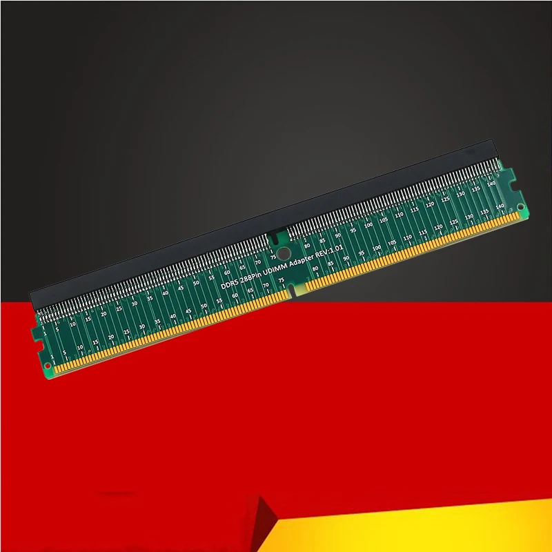 

DDR5 U-DIMM 288Pin адаптер переходник DDR5 Тестовая карта памяти DDR5 288Pin UDIMM адаптер переходник Плата расширения для настольного ПК