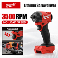 Milwaukee M18 Lithium Screwdriver 3500RPM High Speed 5 Gears Brushless Electric Impact Drill Rechargeable Battery Motor Tools