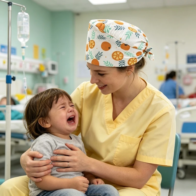 Cotton Printed Surgical Cap, Unisex Dustproof Work Cap, Suitable for Operating Rooms, Oral Dentistry, and Chemotherapy Scenes