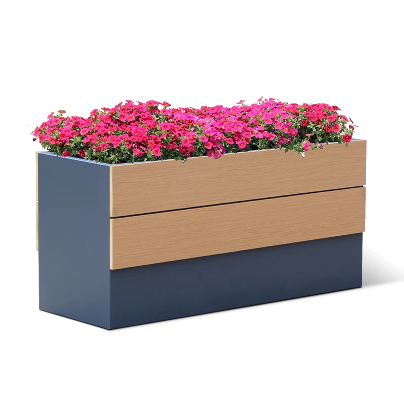 

Уличные современные металлические цветочные ящики, пластиковые и деревянные прямоугольные кашпо, длинные большие алюминиевые горшки для сада и ландшафтного дизайна