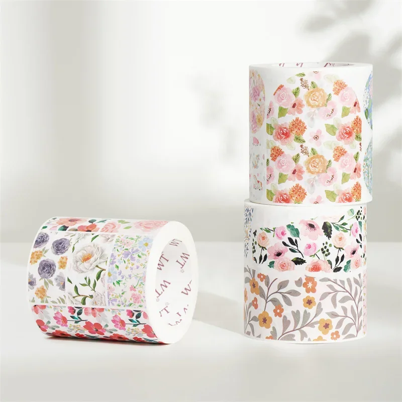 3roll/set WT Flower Bouquet Collection Die-cut Sticker Scrapbooking Washi Tape Photocard Planner Decoration Supplies