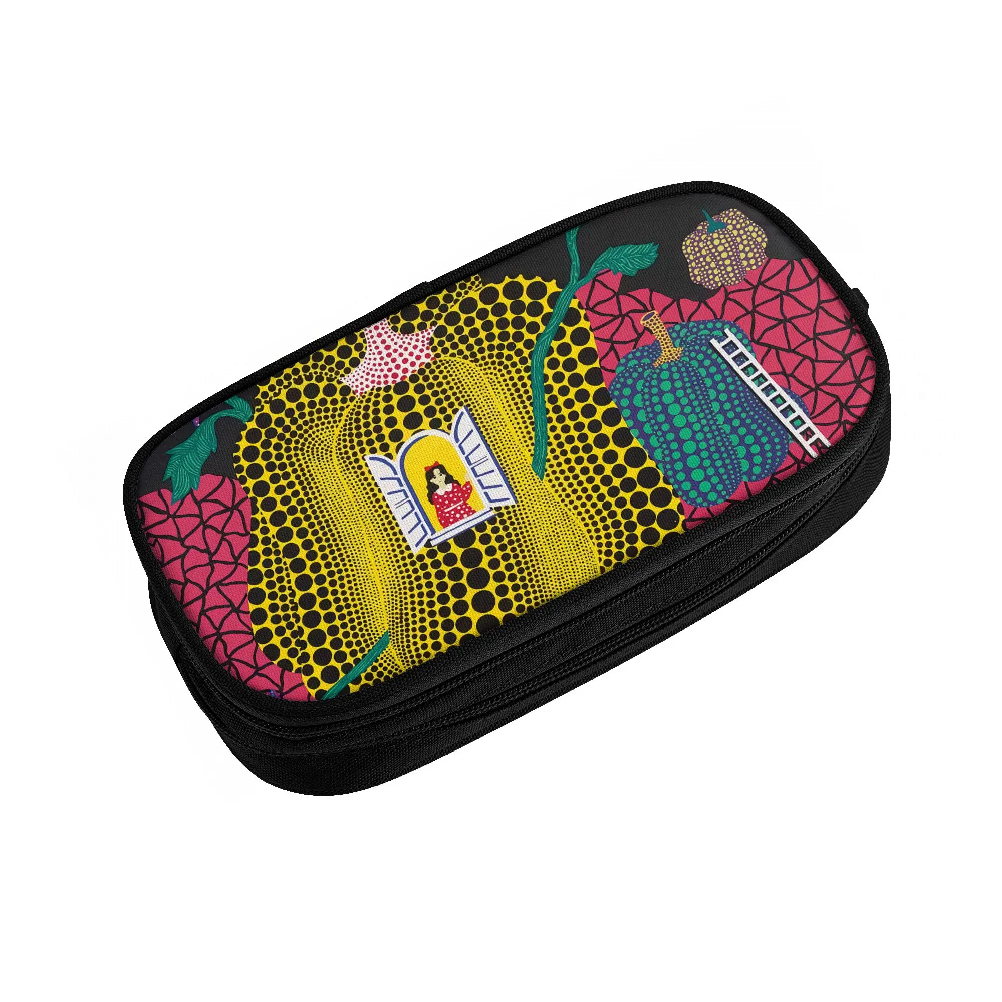Yayoi Kusama Abstract Painting Cute Pencil Case Boys Girls Large Capacity  Pencil Bag Students Stationery