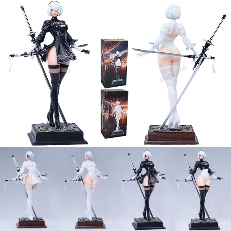 27cm NieR:Automata Sexy Anime Girl Figure NieR YoRHa No.2 Type B Action Figure Two Head 2b YoRHa Figurine Adult Model Doll Toys