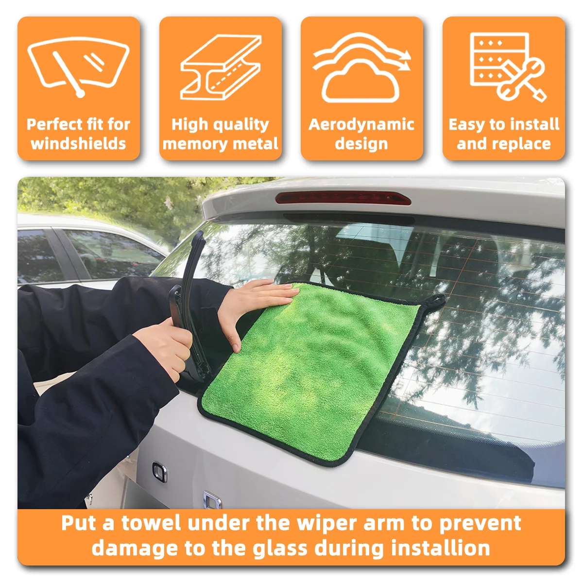 Yitong Suitable Fit Renault Avantime 2001-2003 Rear Window Wiper Blade Auto Back Glass Wiper Replacement Silent Cleaning Parts view 6