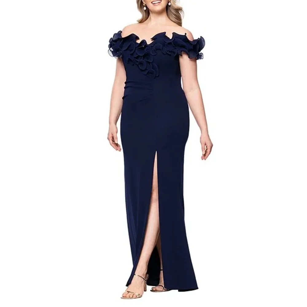 Customized Ruffle Off Shoulder Mother of Birde Dresses 2026 for Women Wedding Ruched Elegant Evening Dress Prom Party Gowns