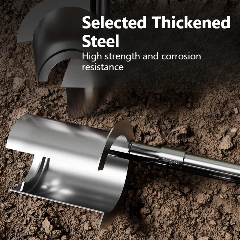 Stainless Steel Garden Transplanter Soil Puncher Digging Tool for Vegetable Seedlings Corn Transplanting Planting Lawn Aerator