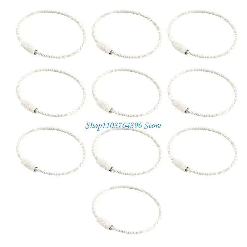 

10pc Vibrant Screw Lock Keychain Rings DIY Jewelry Making Craft Metal Findings