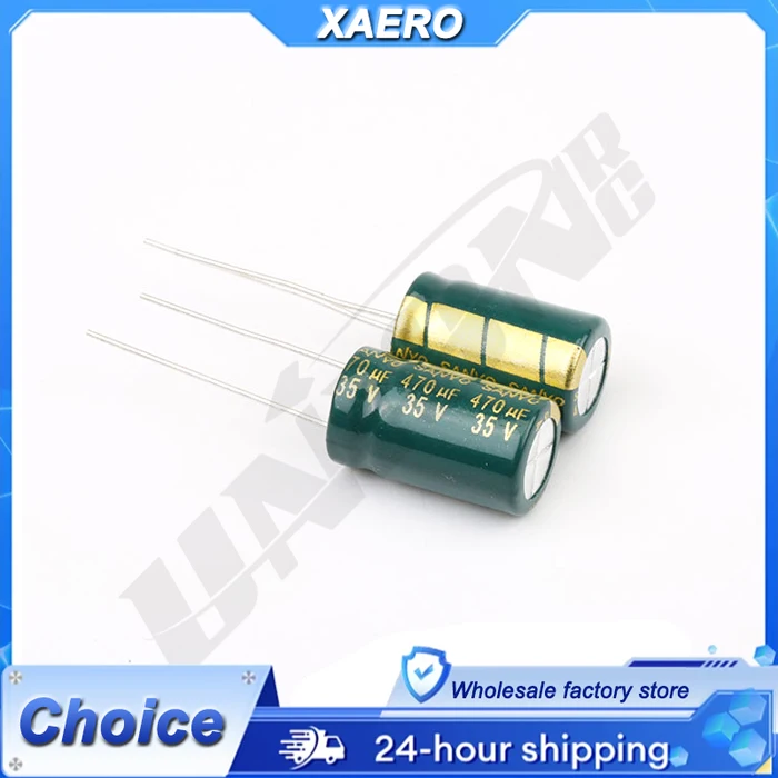 Condensateur ESR faible 470μF 35V, 10 pièces, pour 30A 40A 4 en 1 ESC et F4, filtrage du contrôleur de vol, réduit le bruit et la pointe de tension
