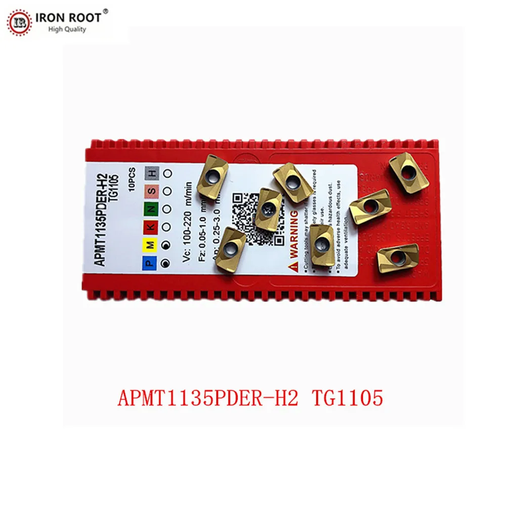 IRON ROOT Milling Insert APMT1135PDER,APMT1604PDER TG1105 CNC Lathe Milling Machine Milling Tools For BAP300,BAP400